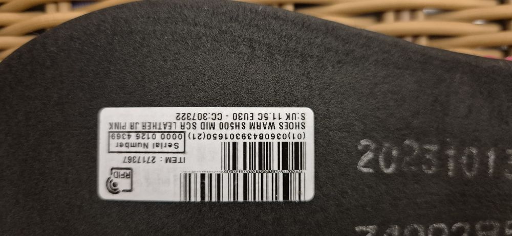 Bota de criança quechua rosa & azul