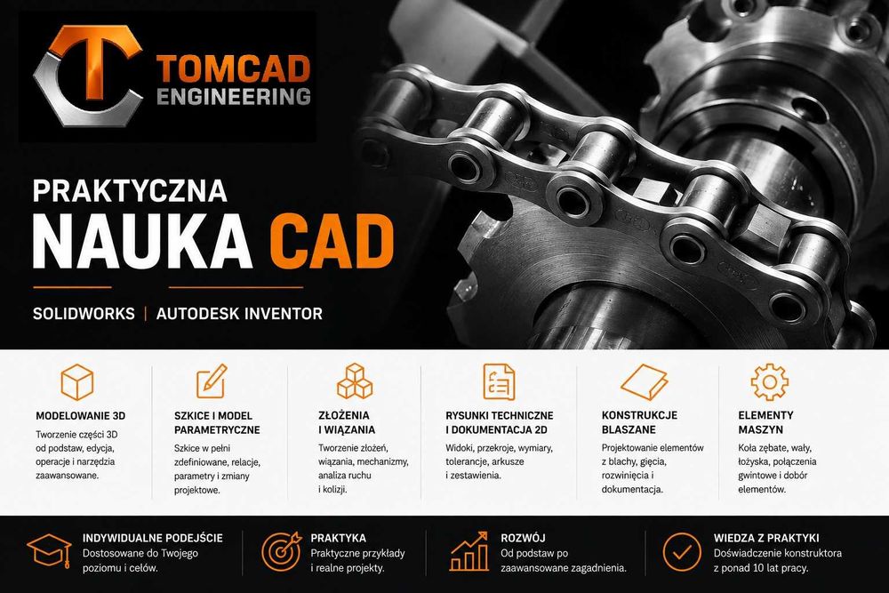 Autodesk Inventor / SolidWorks - Korepetycje / Nauka / Konsultacje / Wsparcie / Konfiguracja – Kraków
