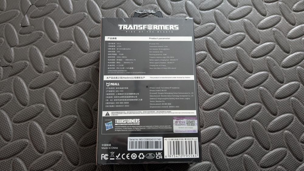 [Novo] Transformers Earphones Bluetooth - Optimus Prime