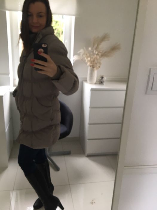 Kurtka puchowa zimowa ciepła damska