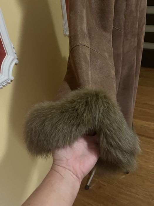 Kożuch długi . Skóra prawdziwa . XXL
