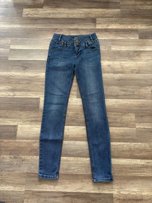 Spodnie jeansowe rurki wysoki stan  River Island 38/M