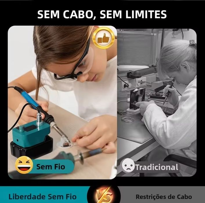 Ferro de Soldar a Estanho a Bateria