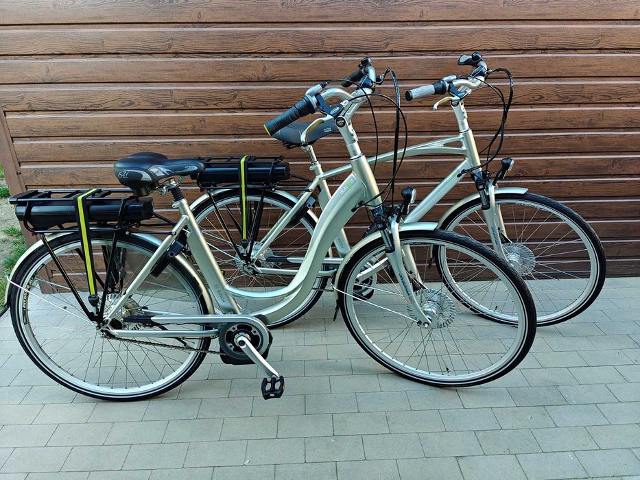 JESIENNA PROMOCJA CENOWA -300zł Parka rowerów elektrycznych DUTCH ID. Centralny napęd BOSCH 36V 1 AH 2600 KM Jak nowe 53 cm Duży zasięg