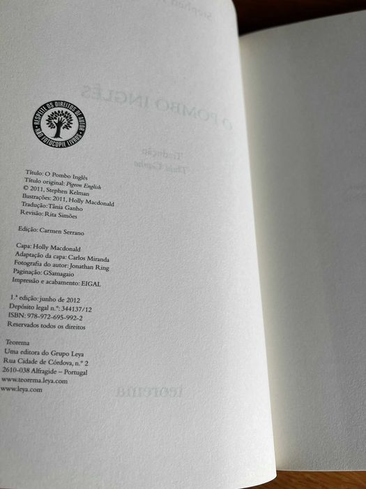 O POMBO INGLÊS     Stephen Kelman