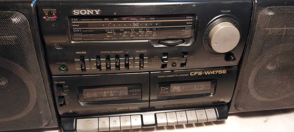 Магнітола  Sony CSF-W 475S = реверс, FМ, AUX, еквалайзер