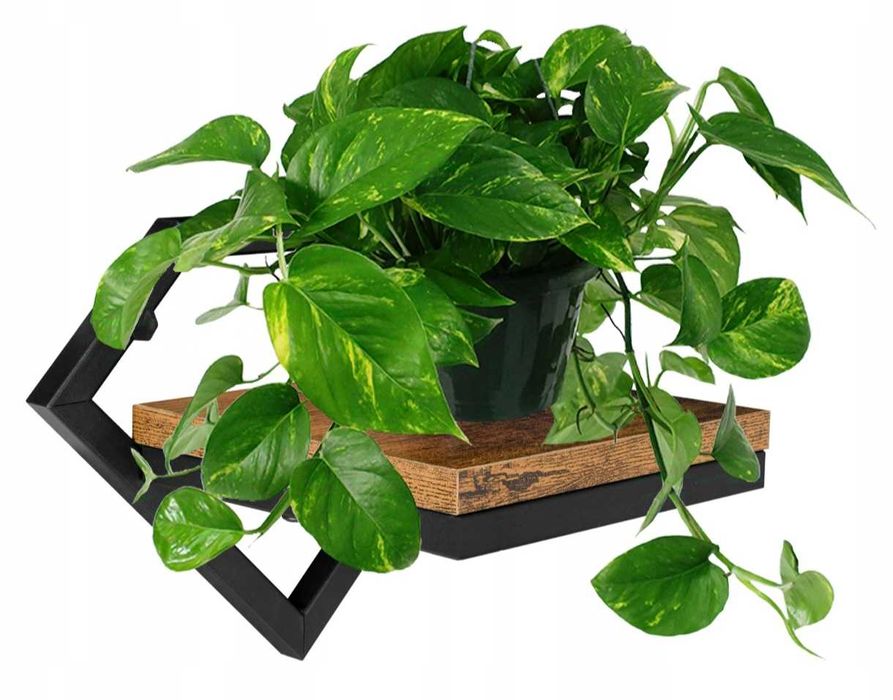 Metalowy Wiszący Ścienny Kwietnik Rustykalny Loftowy pod Dąb