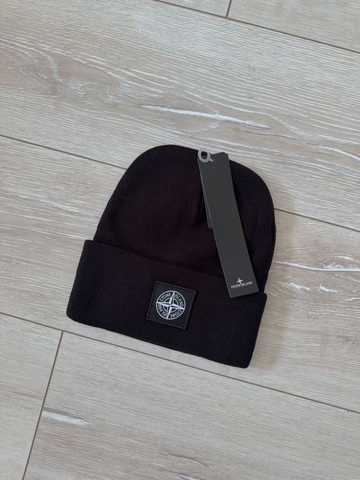 Шапка стон айленд / шапка Stone Island чорна
