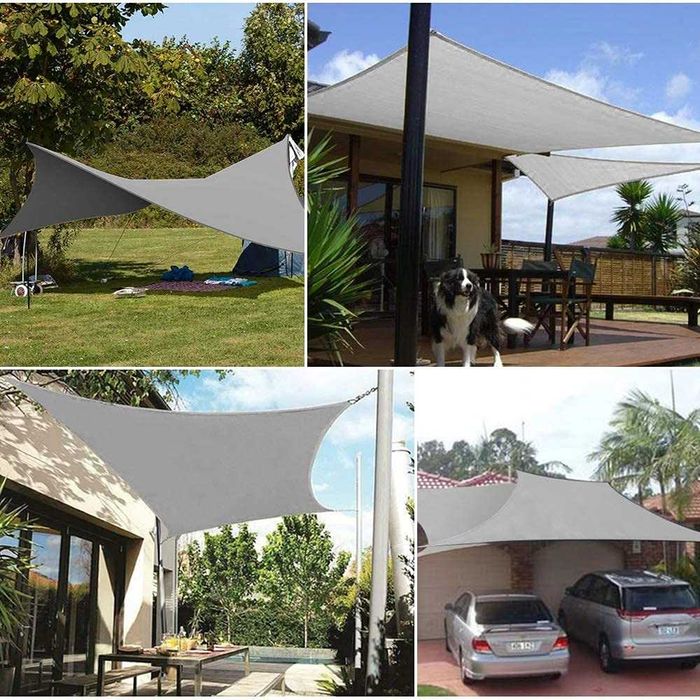 Toldo Lona de Sombra Dripex Retangular 4x5m Cinza