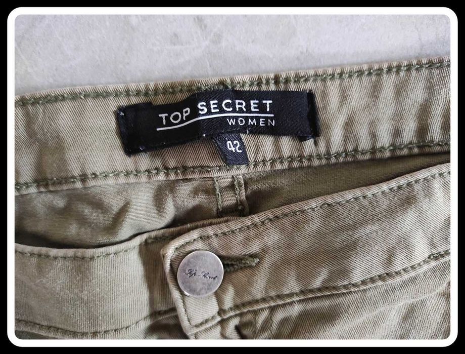 Top Secret spodnie długie 42 XL oliwkowe