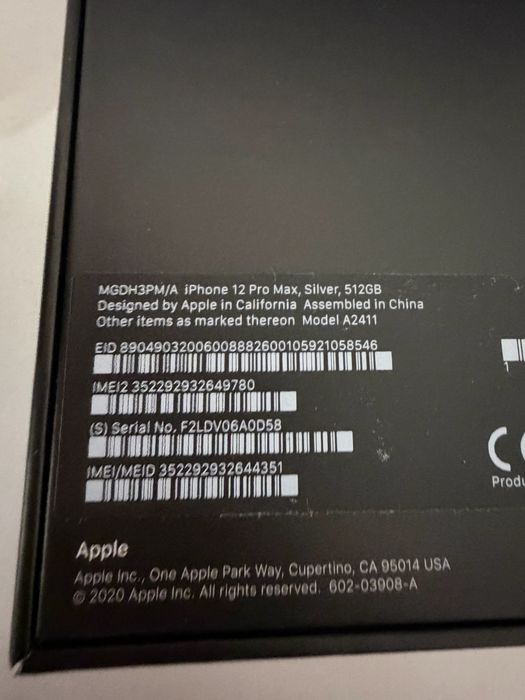 iPhone 12 Pro Max 512gb Silver Bateria 98%