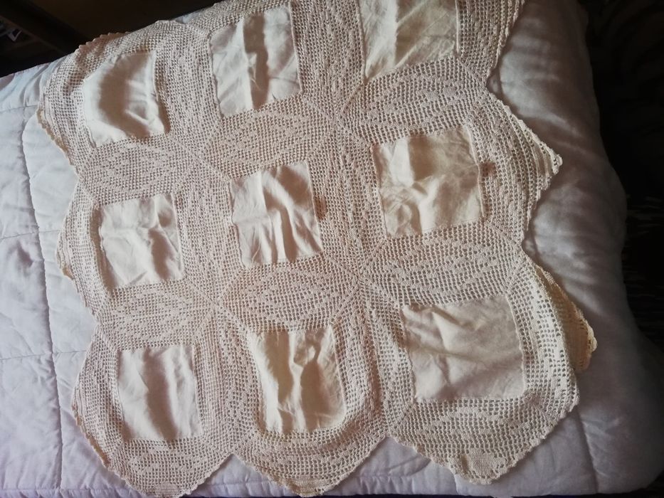 Toalha de croché - feita à mão