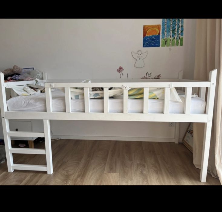 Łożko piętrowe wysokie dziecięce 90x200