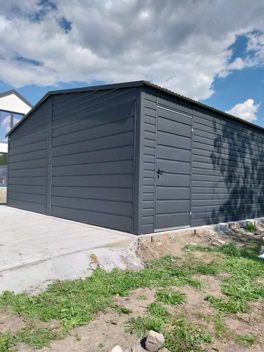 Garaż blaszany blaszak drewnopodobny