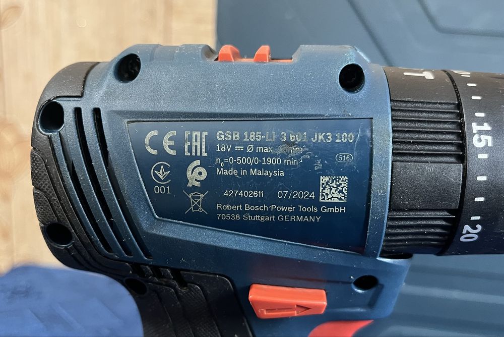 Bosch GSB 185-LI Ударний Шуруповерт 18V 2x2Ah Кейс