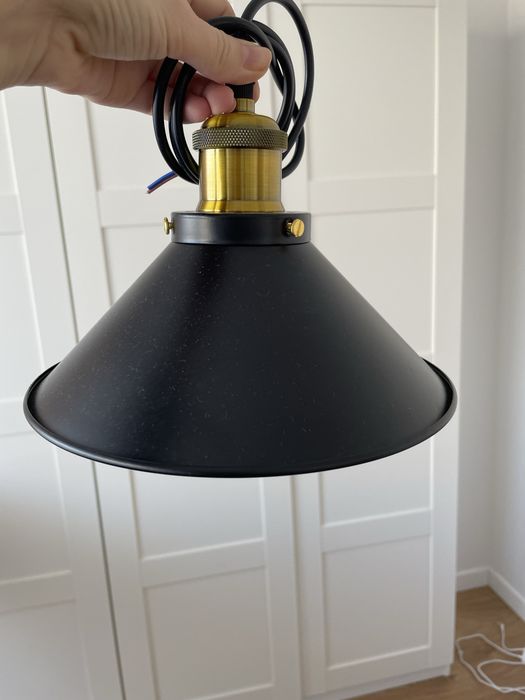 Dwie lampy wiszące czarne