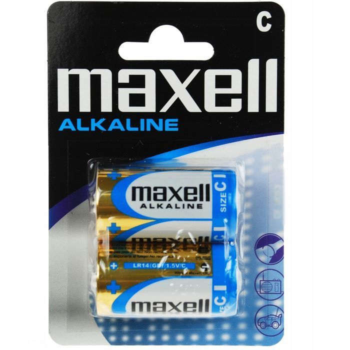 Maxell LR14 1.5V 2szt baterie R14 C alkaliczne alkaline mocne grube