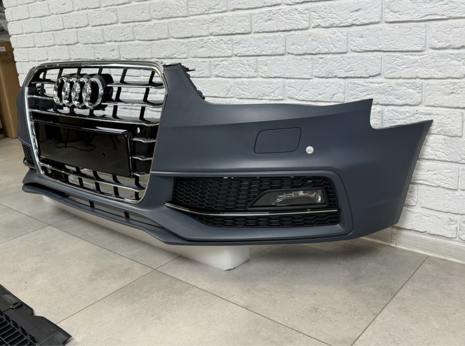 Бампер передний S-Line Audi A4 B8 2012-2015 комплектный ауди а4 б8