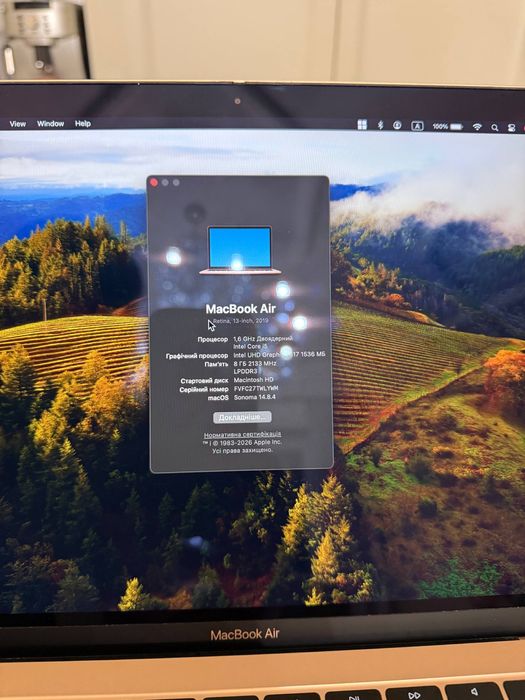 Macbook air 2019, 13’’, intel core i5