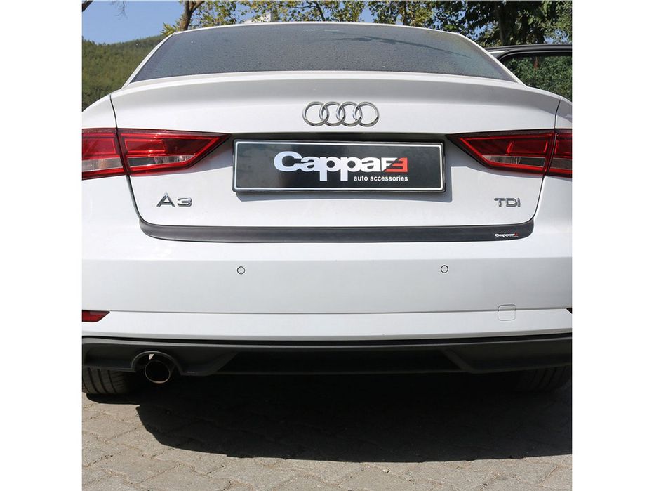 Audi A3 2017-2020 Накладка на задній бампер EuroCap (ABS)