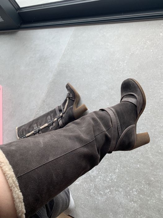 Fornarina kozaki 38 skóra naturalna z misiem