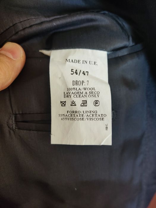 Fato de lã cinza tamanho 54