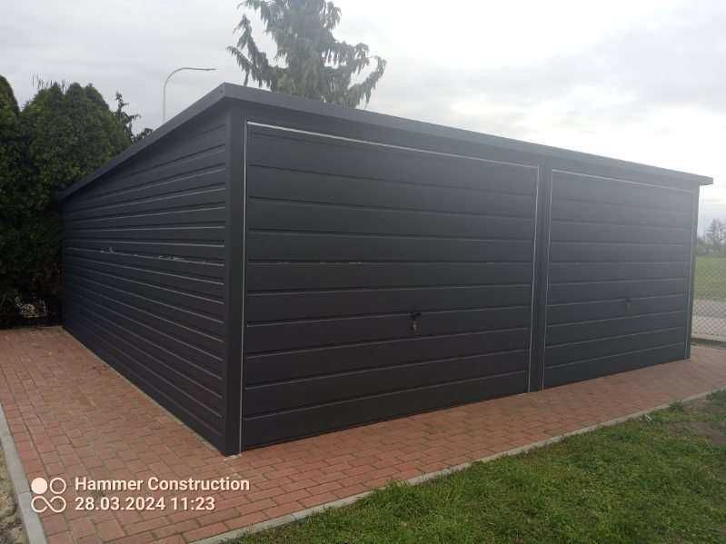 Garaż blaszany 6x5. WZMOCNIONY PROFILAMI. Producent. CAŁA Polska