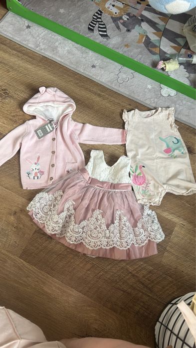 Лот дитячого одягу 6-12 міс святкова сукня на 12 міс, 1 рік пісочник