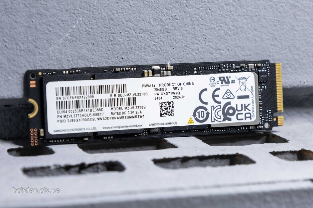 Samsung PM9A1a 2TB NVMe SSD (MZ-VL22T0B) - OEM-версія 990 PRO