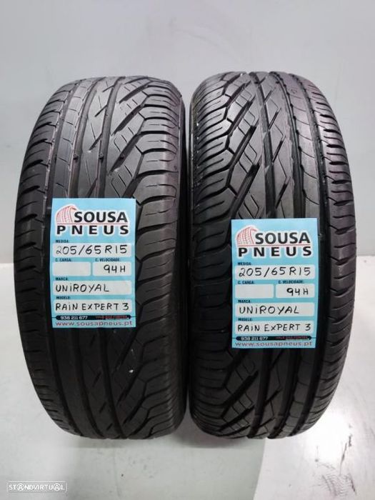2 pneus semi novos 205-65r15 uniroyal - oferta dos portes