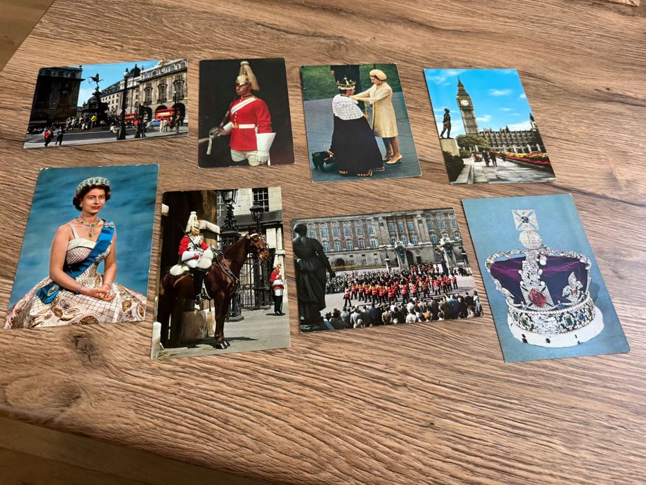 Stare pocztówki Londyn Królowa Lata 60