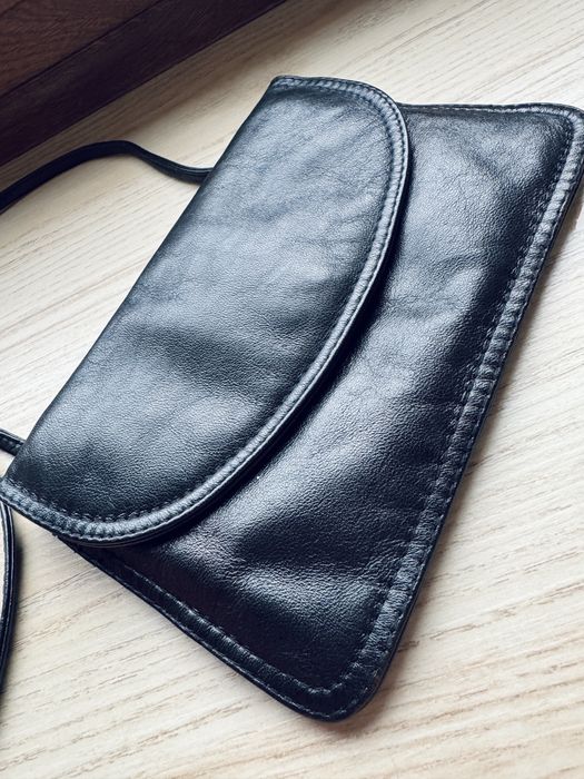 Torebka Kopertówka Tula – skóra naturalna,czarna elegancka