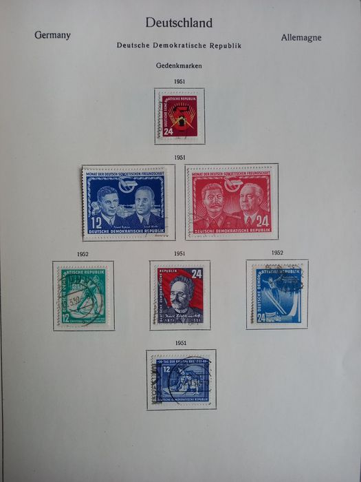 Znaczki rocznik 1951 r DDR