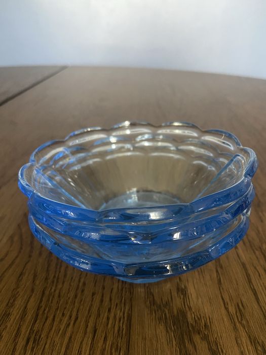 Kompotierki niebieskie szkło 11,5 cm