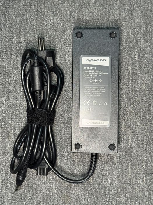 Nowy Zasilacz Movano 120W 19.5V 6.15A do Lenovo (5.5 x 2.5 mm)