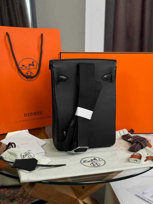 Слинг Hermes плечевая сумка Эрме бананка натуральная кожа крокодила Ерме мужская сумка c929