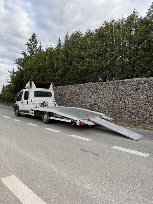 Fiat Ducato dubel nowy najazd panelowy, laweta, autolaweta, pomoc drogowa
