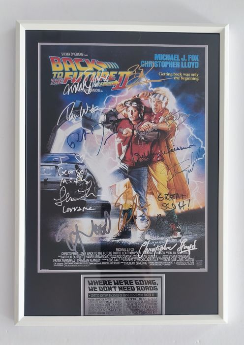 Moldura Filme Back To The Future 2 com Autógrafos (A4)