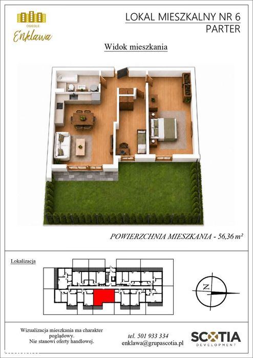 Osiedle Enklawa 4 etap-nowe mieszkanie od dewelopera w Płońsku (nr 6)