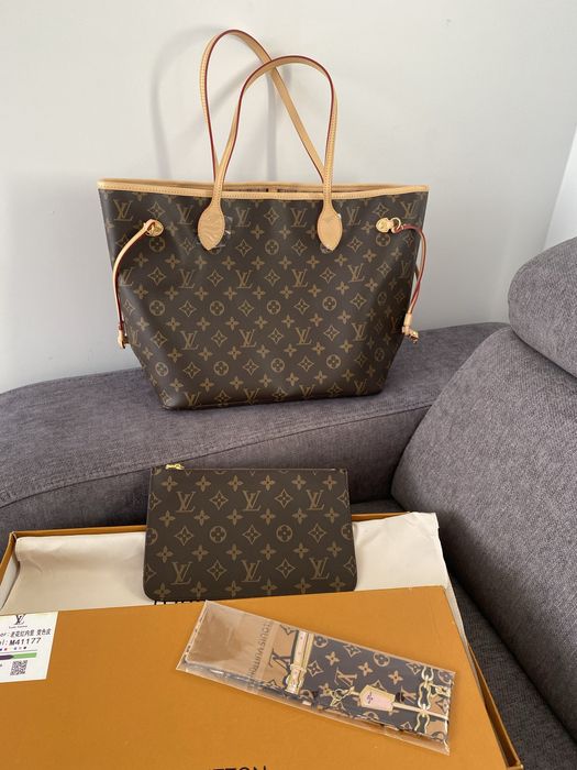 Torebka damska LV Louis Vuitton Neverfull MM Monogram skóra naturalna