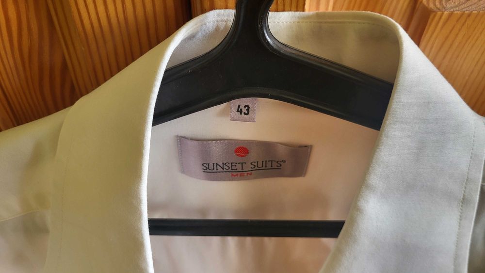 biała koszula Sunset Suits rozmiar 43 długi rękaw