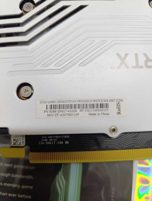 RTX Geforce 3770 Zotac Gaming OC Edition White