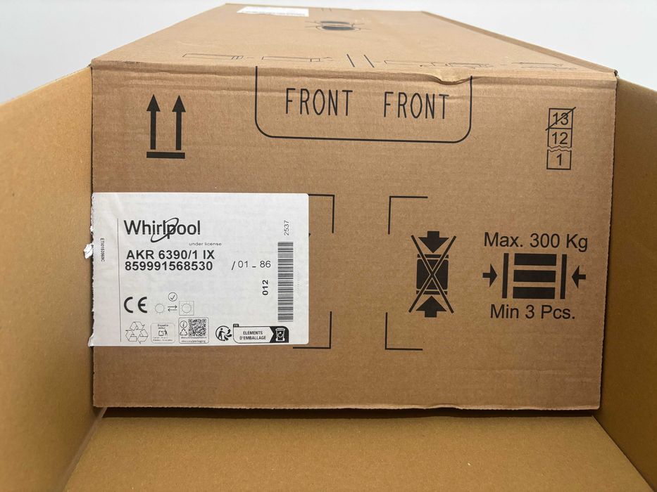 Nowy okap WHIRLPOOL AKR 6390/1 IX Inox 304m3/h 65dB klasa D