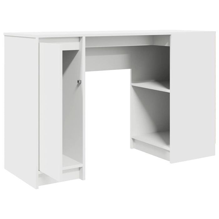Vidaxl Biurko Białe 120X42X76 Cm Drewno Klejone