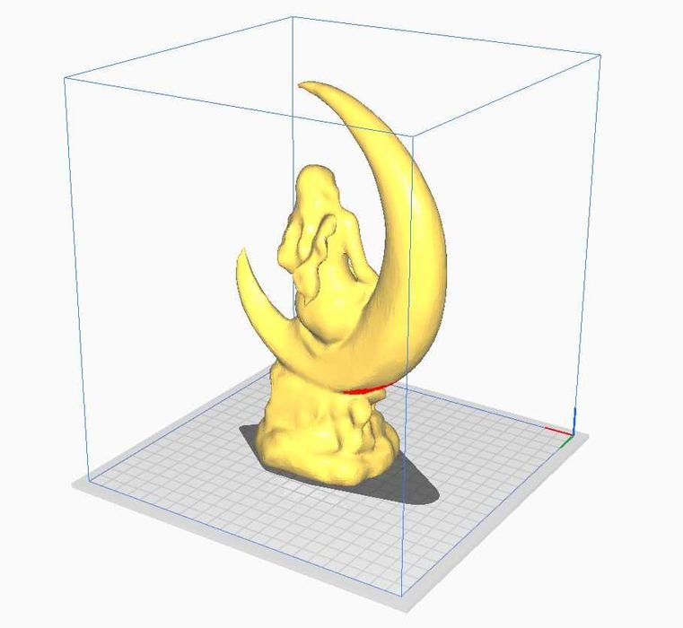 Estátua Mulher Sentada na Lua (Ficheiro STL)