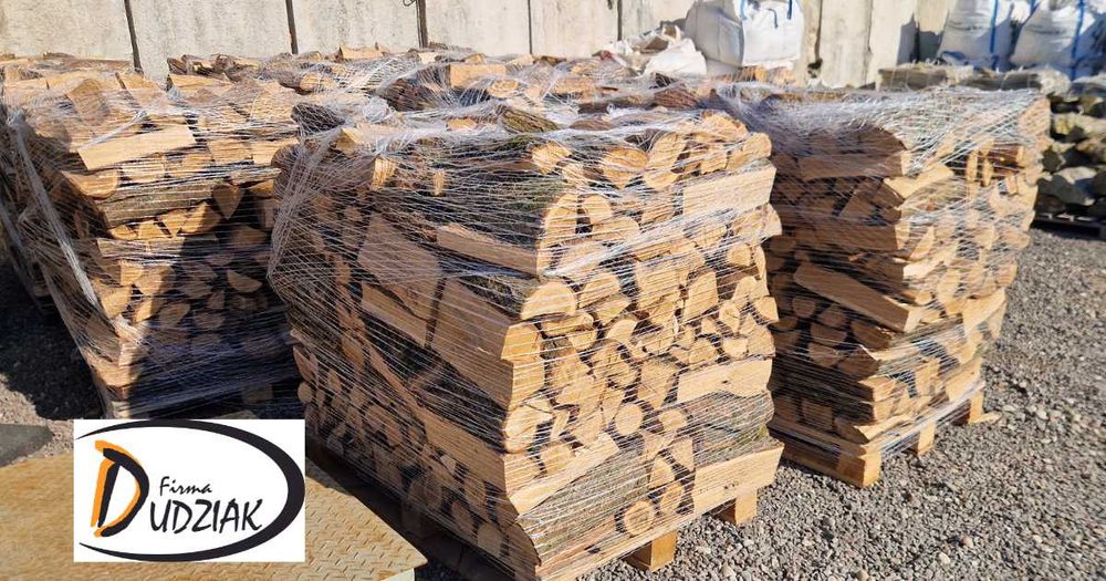drewno opałowe, kominkowe, dębowe, układane na palecie, Lublin