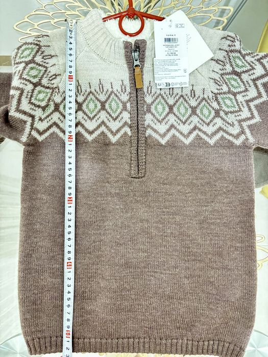 Новий дитячий светр з вовни меріноса розмір 122/128