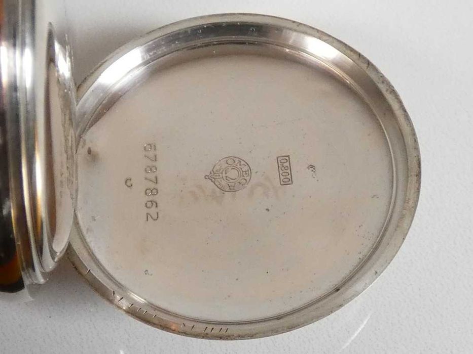 Zegarek kieszonkowy Omega w srebrnej kopercie