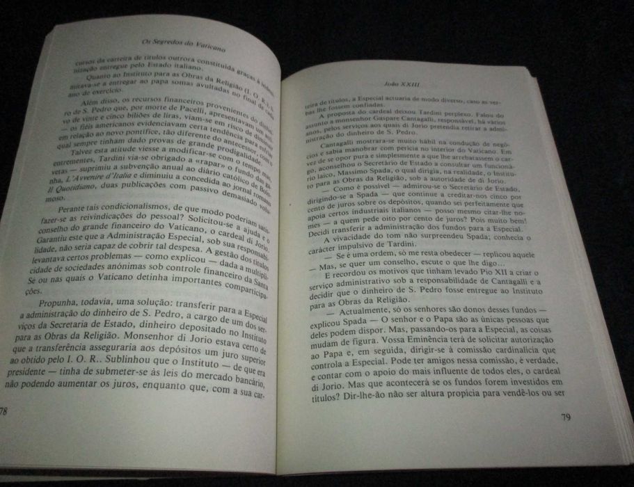 Livro Os segredos do Vaticano Benny Lay