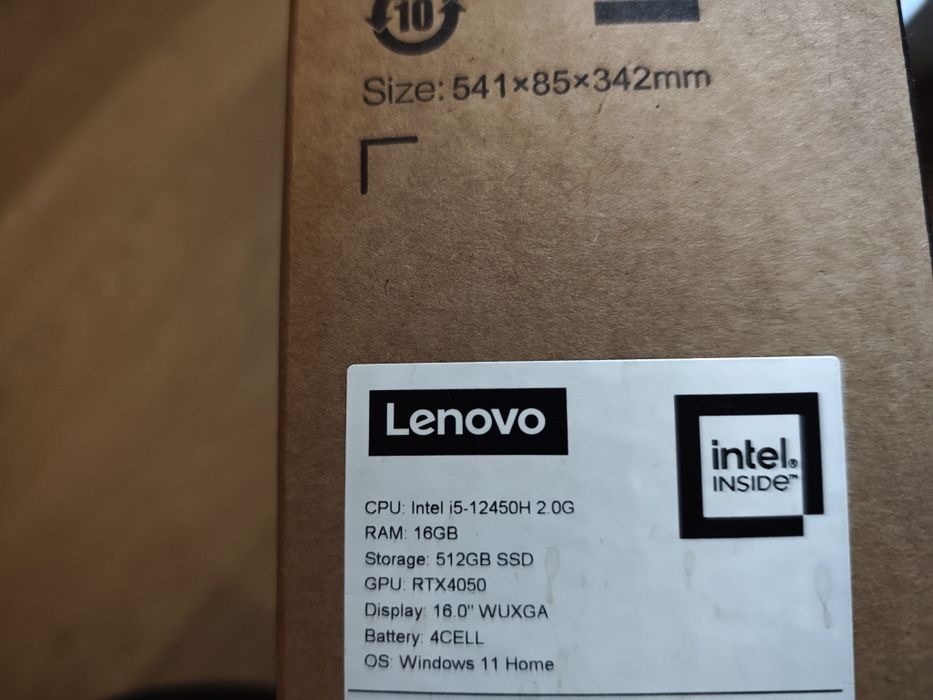 Gamingowy Lenovo Legion slim 5, 16IRH8 , 16' i5 12gen,rtx4050 6gb,16gb DDR5